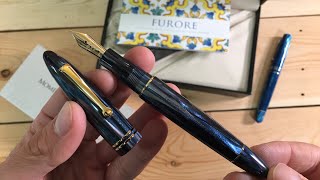 Leonardo Officina Furore Abyss Celluloid Fountain Pen Unboxing and Writing Sample