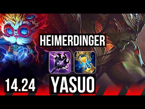 HEIMERDINGER vs YASUO (TOP) | Rank 12 Heimer | KR Master | 14.24