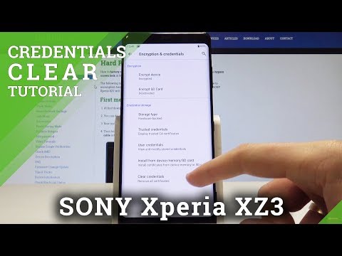 How to Clear Credentials in SONY Xperia XZ3 - Remove All Licences