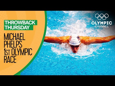 15 year-old Michael Phelps' first Olympic race | Throwback Thursday