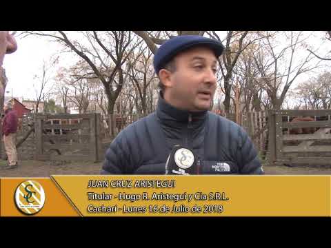 16-07-18 Nota Juan Cruz Aristegui - Titular - Hugo R. Aristegui y Cía. S.R.L. - Cacharí