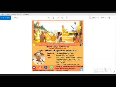 Srimad Bhagavatam 5.6.19 by HG Kamal Lochan Prabhu, 30 th May 2021