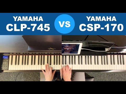 Yamaha CLP-745 vs CSP-170 piano comparison | ALL PLAYING NO TALKING