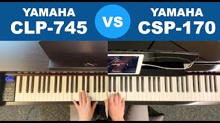 Yamaha CLP-745 vs CSP-170 piano comparison | ALL PLAYING NO TALKING