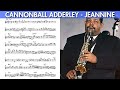 Cannonball Adderley Solo on "Jeannine"  - Solo Transcription for Alto Sax (Eb)