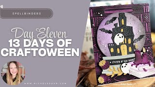 Spooky Haunted House Inside a Snow Globe Card!