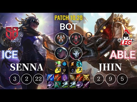 SB Ice Senna vs LEG Able Jhin Bot - KR Patch 10.20