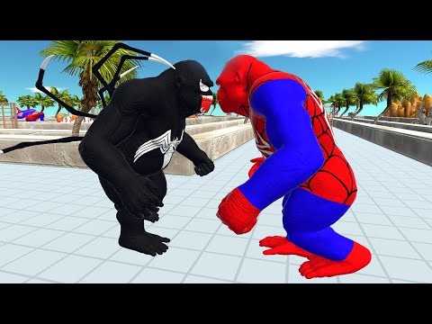 VENOM GORO vs SPIDERMAN GORO DEATH RUN - Animal Revolt Battle Simulator ARBS