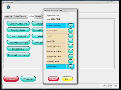 Nachdrucken der Zählmaske Bar  / DdD COWIS – Warenwirtschaft, Kassensoftware & E-Commerce