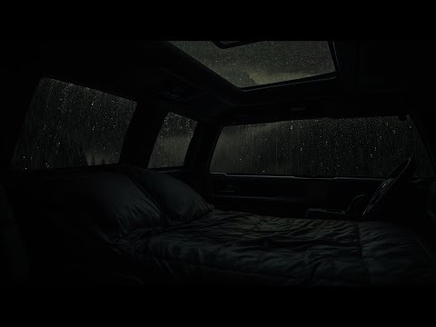 ⛈ Serenade of Raindrops: Cozy Moments Inside the Camping Car 🚗