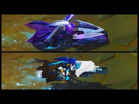PROJECT Vayne vs Pulsefire Caitlyn Motorbike Comparison Legendary Skins (League of Legends)