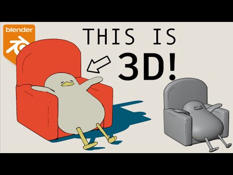 How I made this 2D+3D animation in Blender