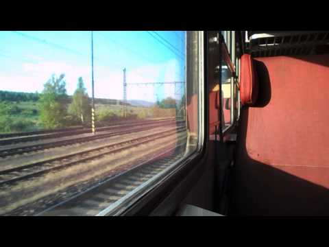 Příjezd vlakem Os 7002 ve voze Bdt - Kadaň-Prunéřov, 19. 5. 2013