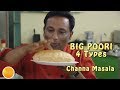 Perfect BIG Poori  4 types with Chana masala