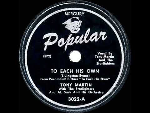 1946 HITS ARCHIVE: To Each His Own - Tony Martin