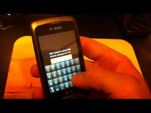 How to Unlock your T-mobile LG Optimus T cell phone