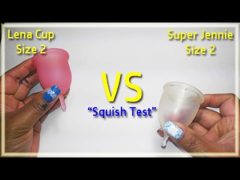 Lena vs Super Jennie "Squish Test" - Menstrual Cups