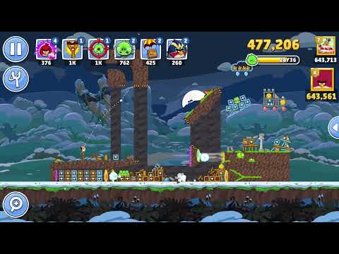 Angry Birds Friends Level 9 Tournament 1696 three stars NO POWER-UP walkthrough 2026-02-07