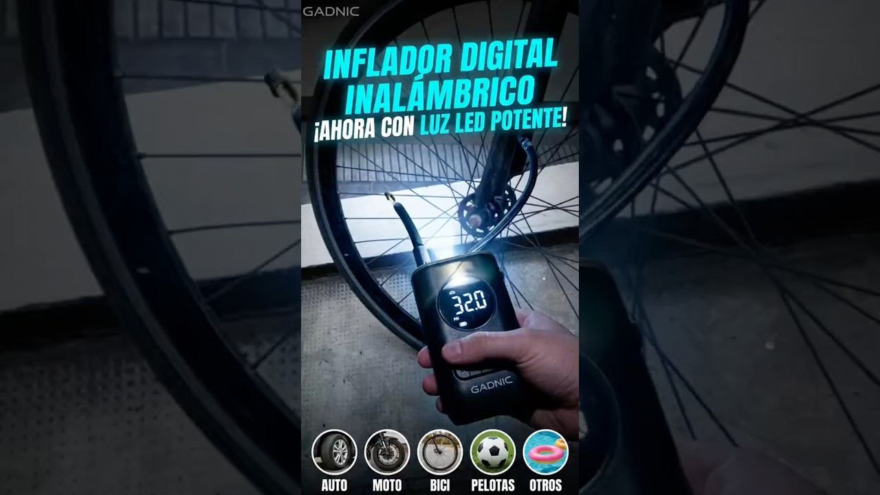 Video real inflador Gadnic 150 PSI