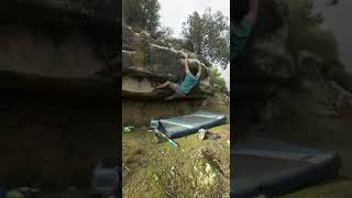 Video thumbnail of Double Team, 7a (left heel start). Maldà