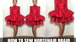 How to sew Horsehair Braid