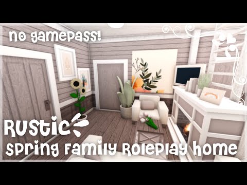 Rustic Family Spring Home🌸 | No gamepass | Speedbuild & Tour | Roblox Bloxburg | Tapioca