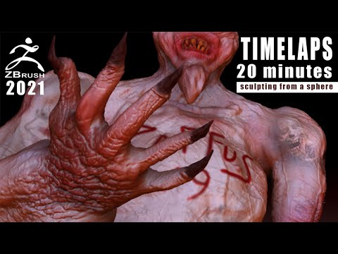 Zaffus19 Freddy Krueger brother  - Zbrush 2021 Timelaps Sculpting 20 minutes
