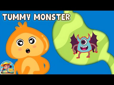 Monster In My Tummy | Nursery Rhymes for Babies #monster #learning