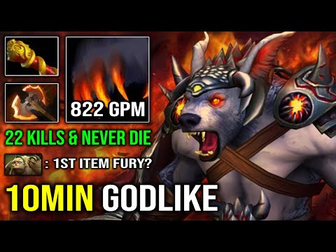 How to Ultra Fast Farming Ursa | 10Min Godlike First Item Battle Fury +40% Cleave DPS Dota 2