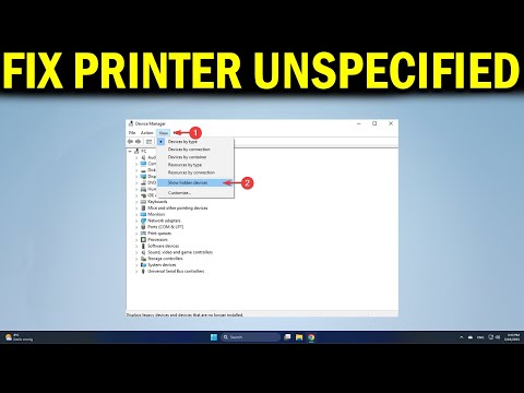 How To Fix Printer Showing as Unspecified Device on Windows Computer