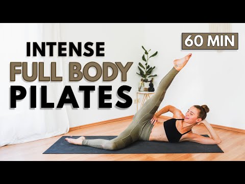 60 MIN INTENSE FULL BODY PILATES WORKOUT | Intermediate Total Body Workout At Home | No Equipment
