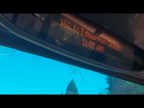 london bus journey in North London on route 102 from East finchley station to Bounds green station