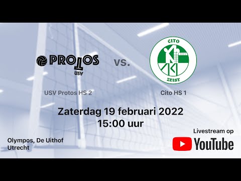 USV Protos HS 2 vs. Cito HS 1, Volleybal Heren Tweede Divisie