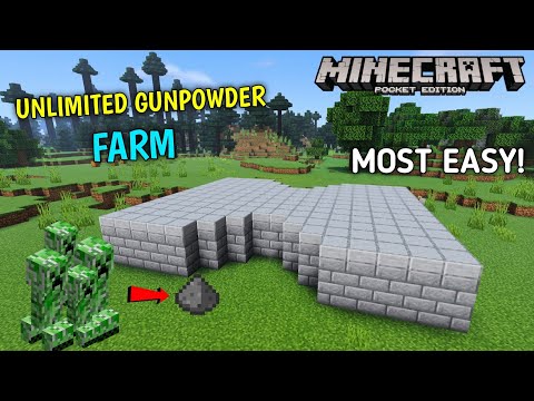 Most Easy Creeper Farm for Minecraft Pocket Edition | MINECRAFT CREEPER FARM 1.17