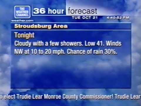 WeatherSTAR XL - 10/21/03, 4:40PM - XL Runs Local Forecast Over Live Segment