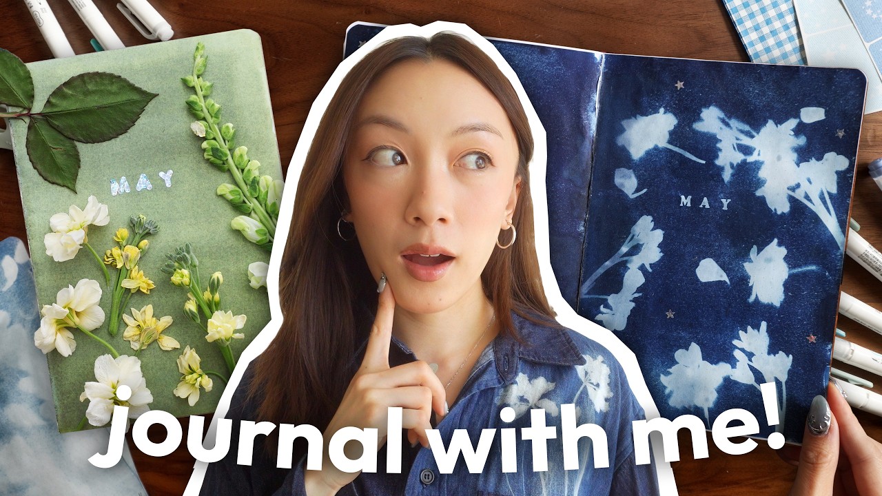 JOURNAL WITH ME (i tried cyanotype printing!)