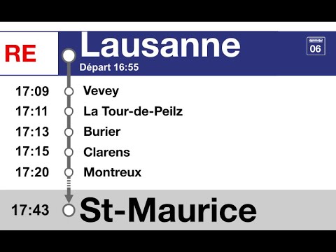 SBB CFF Ansagen/Annonces » RE Lausanne — St-Maurice (2023) | EWIV HVZ | SLBahnen