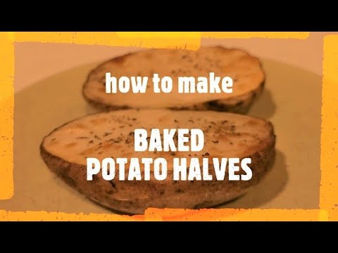⭐ HOW TO Make Baked Potato Halves || Vegan || No Aluminum Foil || Only 3 Ingredients