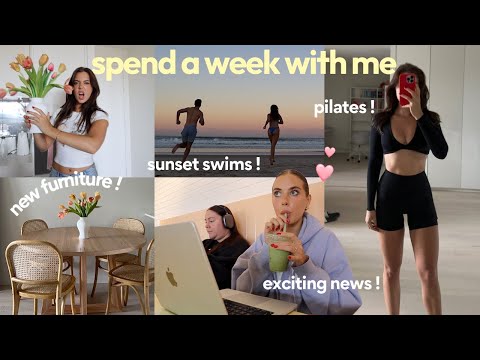 vlog: spend a week with me! apartment updates, wellness, exciting news (!!)