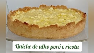 Quiche de alho por e ricota
