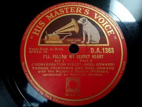 Yvonne Printemps & Noel Coward ♪I'll Follow My Secret Heart♪"Conversation Piece" (Part 2) . 1934年