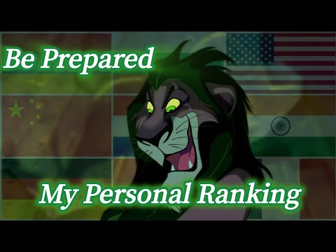 [1k special] Be Prepared - My Personal Ranking