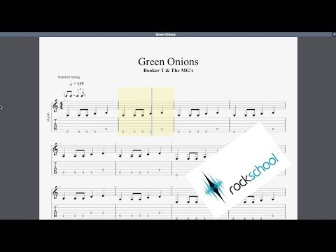 Green Onions Rockschool Grade 1 Guitar Play Along