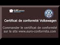 certificat de conformité volkswagen commander le certificat de conformité volkswagen