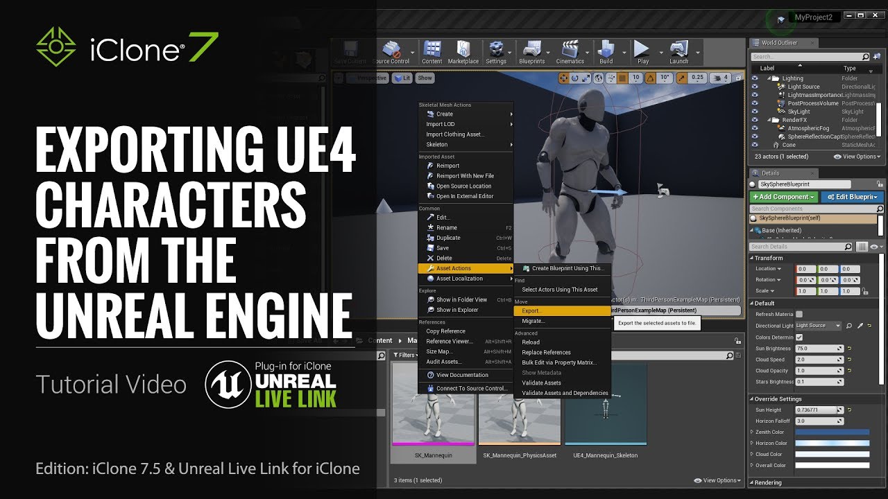 Iclone Unreal Live Link Video Tutorial