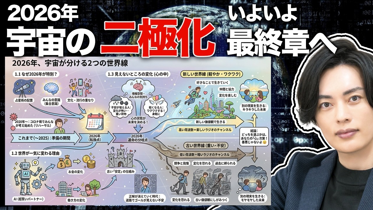 2つの宇宙が分岐する2026年｜潜在意識が現実を決める