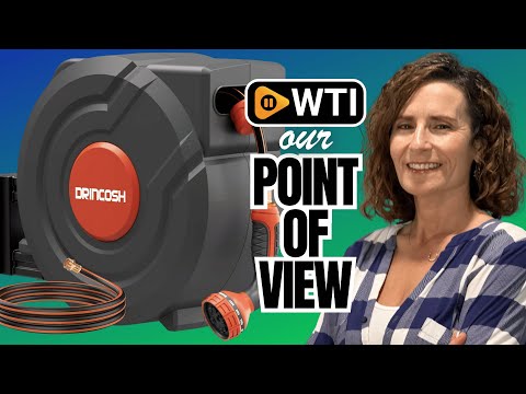 Upgraded Retractable Garden Hose Reels 130 ft X 1/2"" PRO Metal Bracket 180° Swivel Any Length Lock Heavy Duty Water Hose Reels Wall Mount 9 Pattern Nozzle Garden Watering 1/2 130FT Metal Brac - WTI product video review