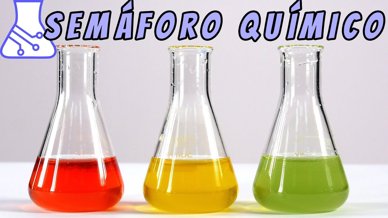 Chemical Traffic Light Experiment. Redox Reaction.