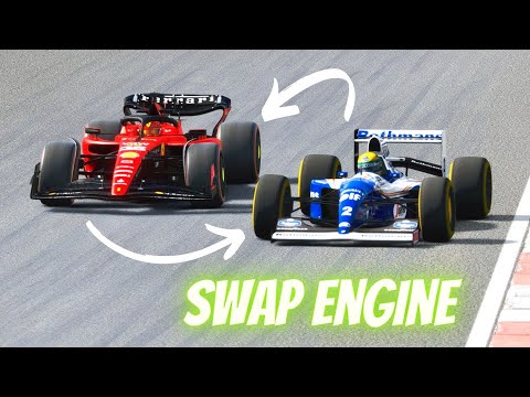 Ferrari F1 2023 vs Williams F1 1994 - SWAP ENGINE - WHO WILL WIN? - Silverstone GP