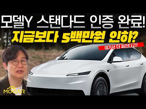 결국 대한민국 1위! 테슬라, 모델Y 스텐다드까지 인증완료...500만원 더 저렴해? 다른 회사들 어쩌라고